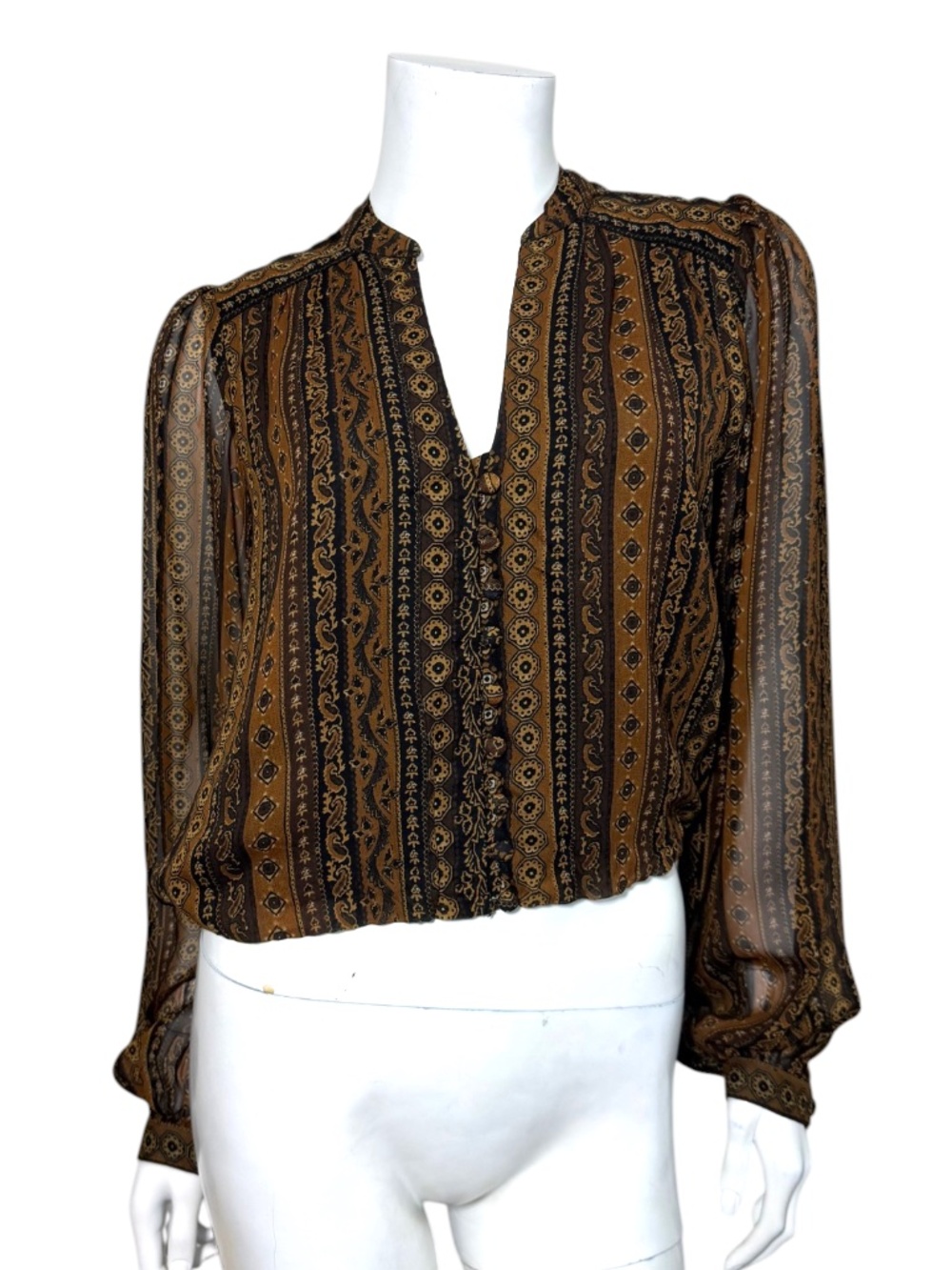 NWT Veronica Beard Astro in Bronze Blouse Size 2